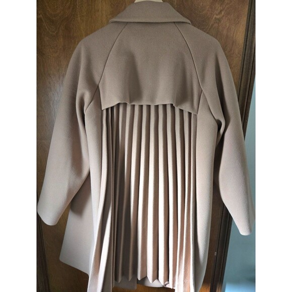 J Jill Camel Pleated Pea Coat Size XL $249 MSRP NWT Quiet Luxury - Picture 2 of 11